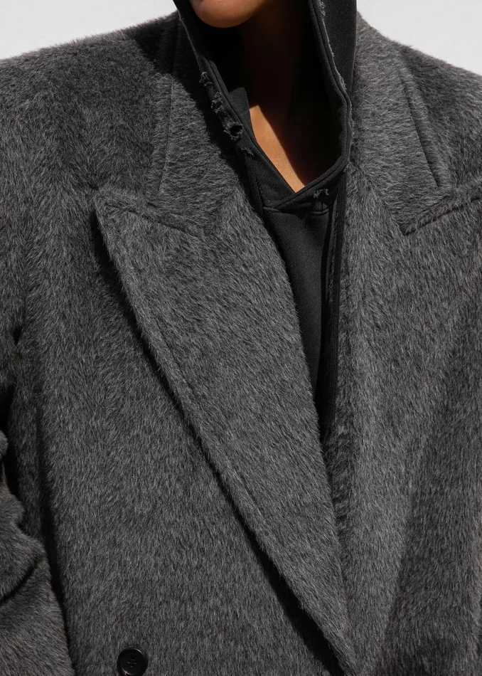 The Frankie Shop Outerwear Jaylene Oversized Wool Coat 8211 Grey 8211 Women