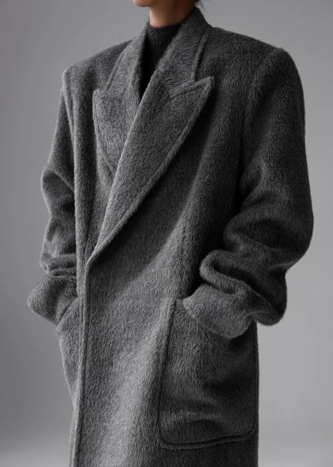 The Frankie Shop Outerwear Jaylene Oversized Wool Coat 8211 Grey 8211 Women