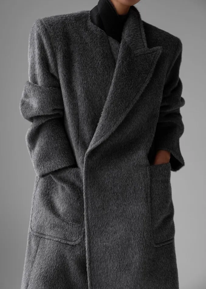 The Frankie Shop Outerwear Jaylene Oversized Wool Coat 8211 Grey 8211 Women