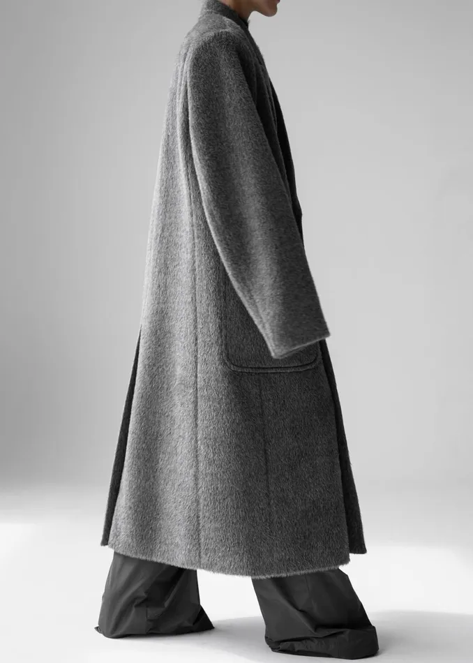 The Frankie Shop Outerwear Jaylene Oversized Wool Coat 8211 Grey 8211 Women