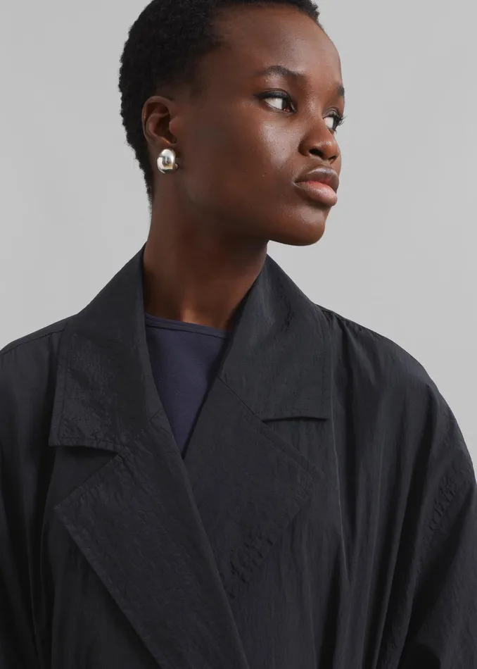The Frankie Shop Outerwear Jude Trench Coat 8211 Black 8211 Women