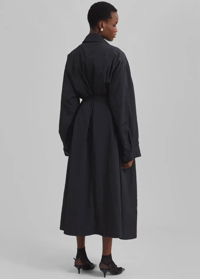 The Frankie Shop Outerwear Jude Trench Coat 8211 Black 8211 Women