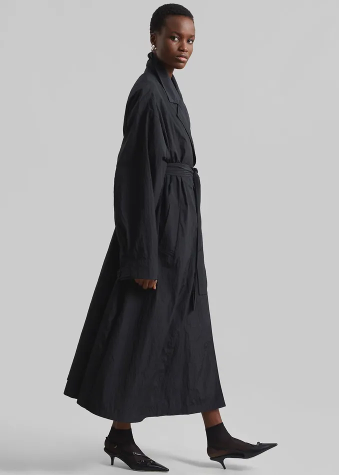 The Frankie Shop Outerwear Jude Trench Coat 8211 Black 8211 Women