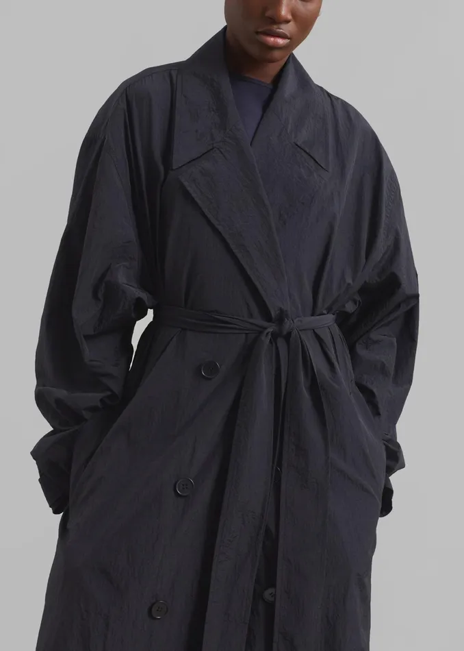 The Frankie Shop Outerwear Jude Trench Coat 8211 Black 8211 Women