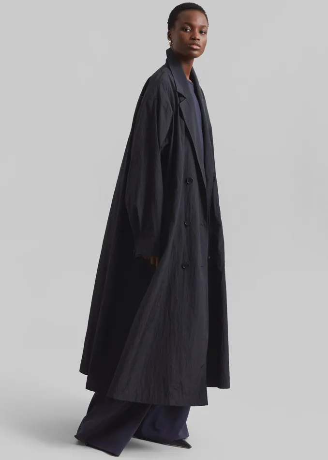 The Frankie Shop Outerwear Jude Trench Coat 8211 Black 8211 Women