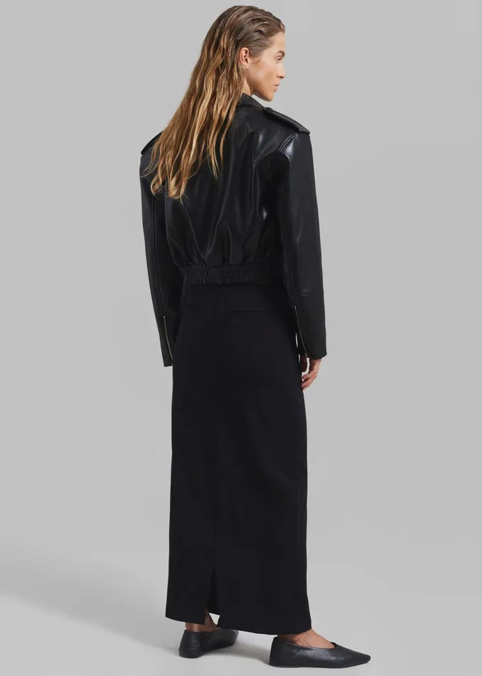The Frankie Shop Outerwear Kaia Cropped Bomber 8211 Black 8211 Women