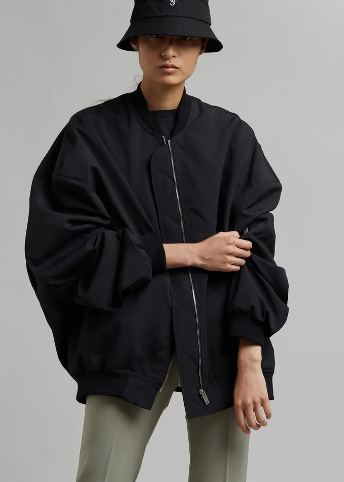 The Frankie Shop Outerwear Lumi Bomber Jacket 8211 Black 8211 Women