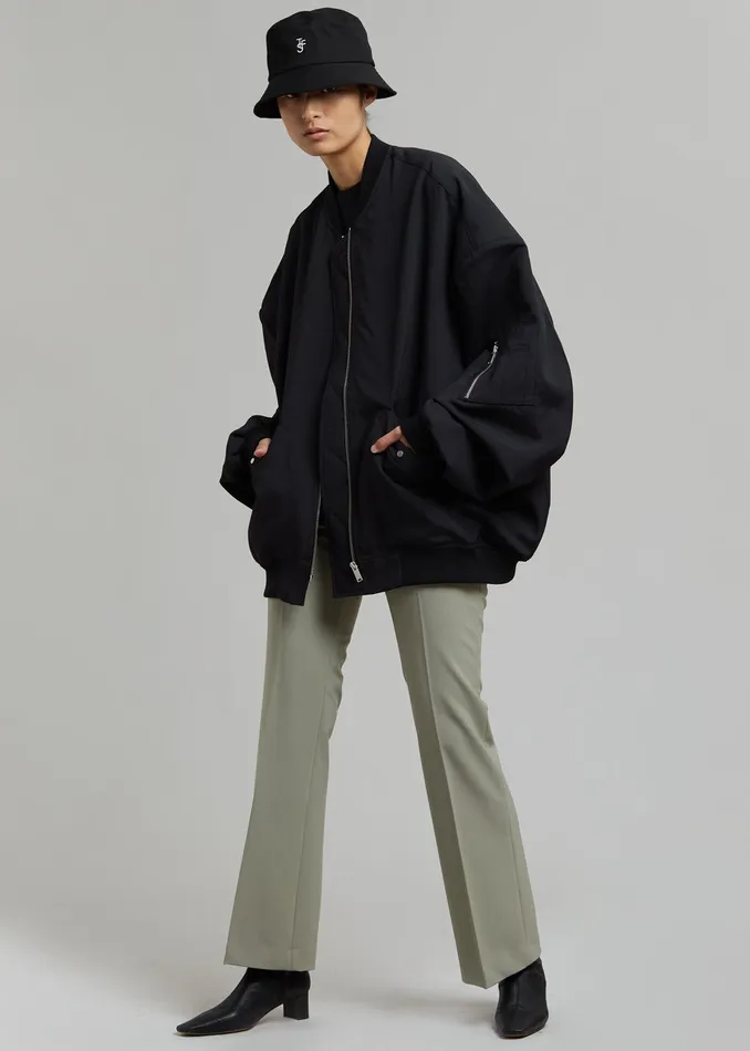The Frankie Shop Outerwear Lumi Bomber Jacket 8211 Black 8211 Women