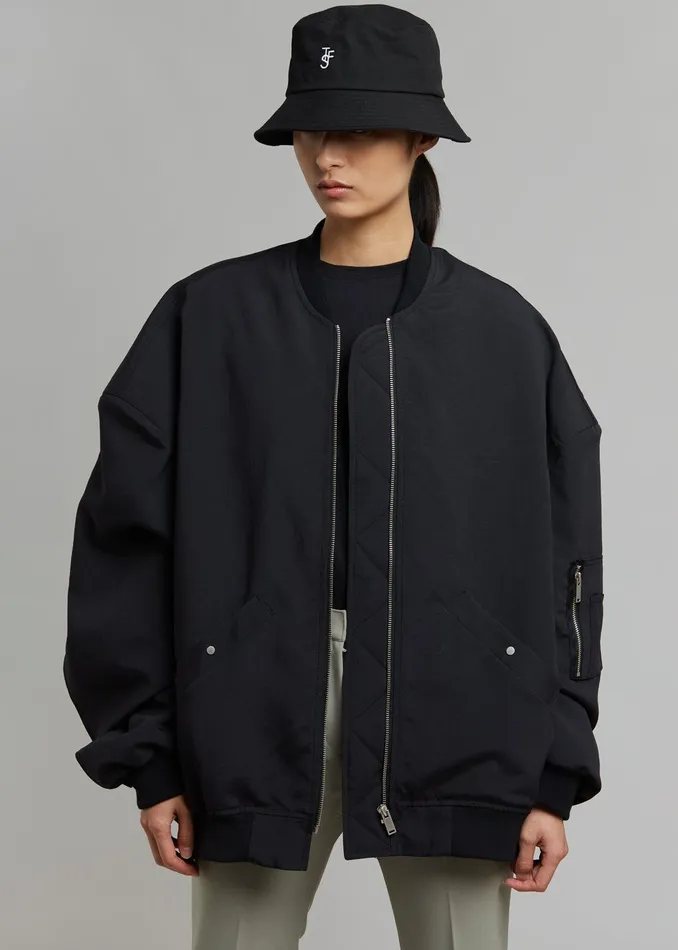 The Frankie Shop Outerwear Lumi Bomber Jacket 8211 Black 8211 Women