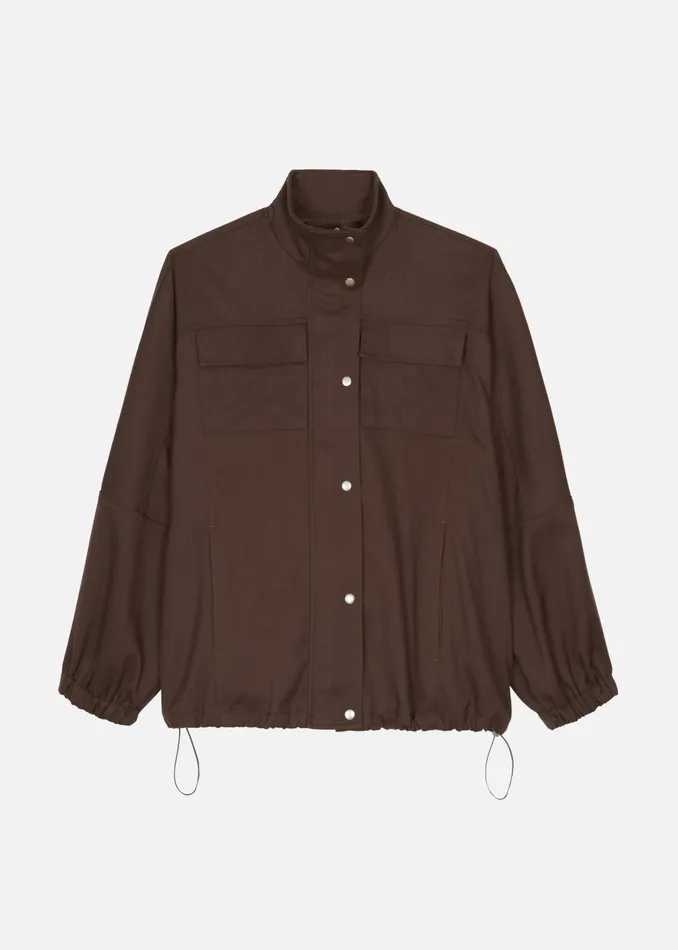 The Frankie Shop Outerwear Monroy Utility Jacket 8211 Brown 8211 Women
