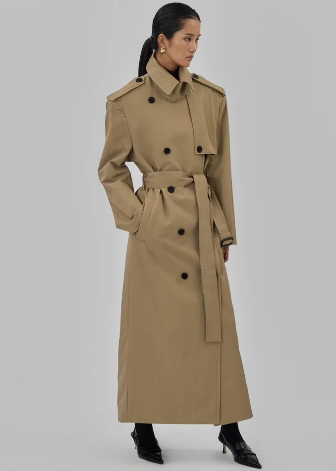 The Frankie Shop Outerwear Rolen Trench Coat 8211 Beige 8211 Women