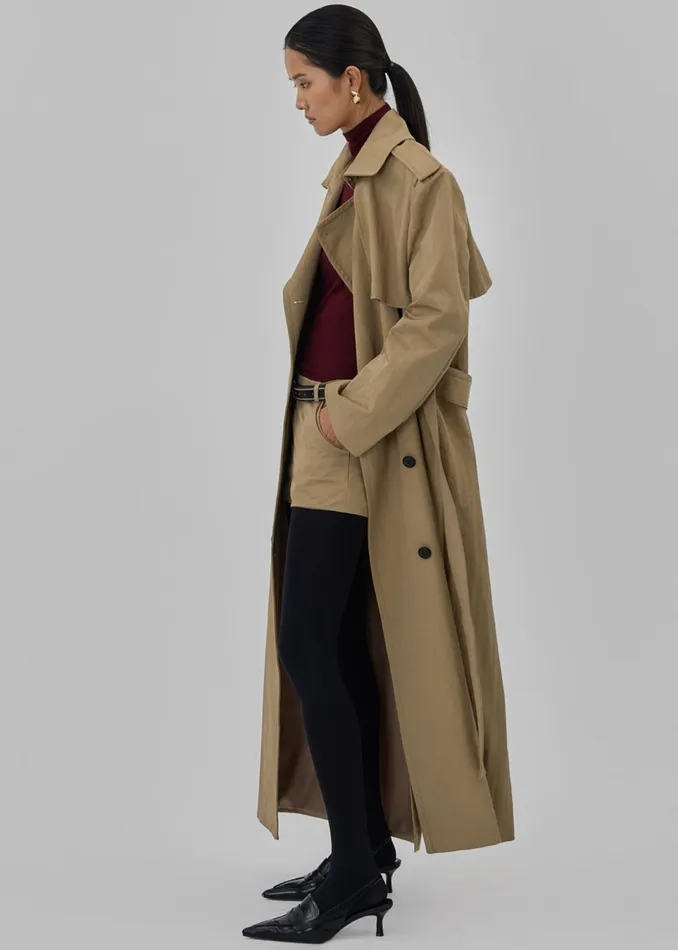 The Frankie Shop Outerwear Rolen Trench Coat 8211 Beige 8211 Women