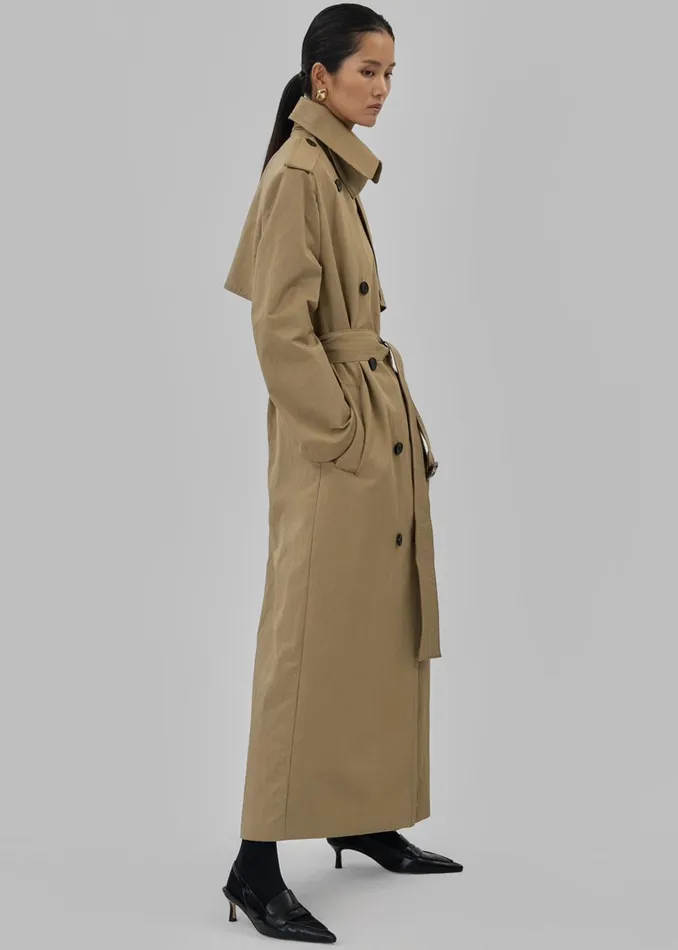 The Frankie Shop Outerwear Rolen Trench Coat 8211 Beige 8211 Women
