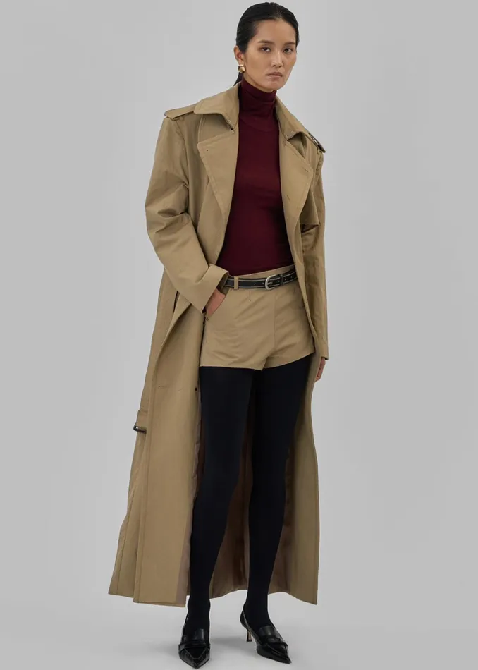 The Frankie Shop Outerwear Rolen Trench Coat 8211 Beige 8211 Women