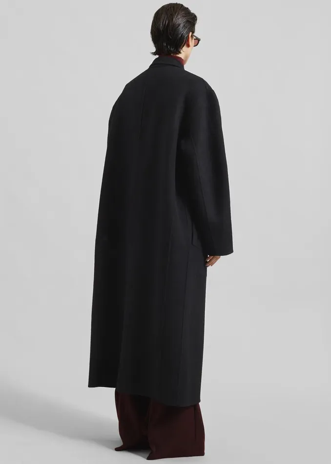 The Frankie Shop Outerwear Veonce Oversized Wool Coat 8211 Black 8211 Women