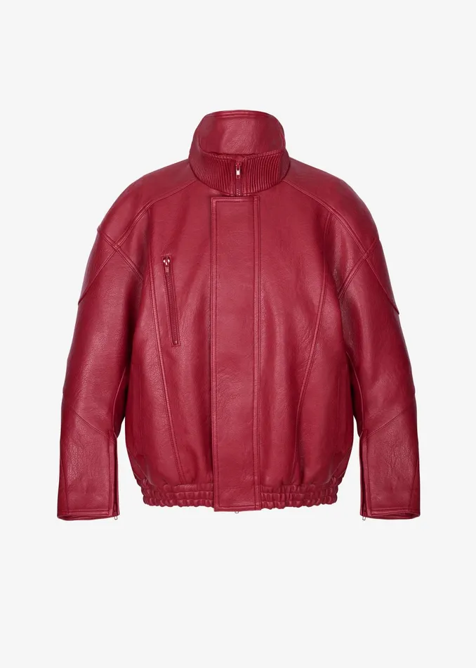 The Frankie Shop Outerwear Zion Bomber Jacket 8211 Red 8211 Women