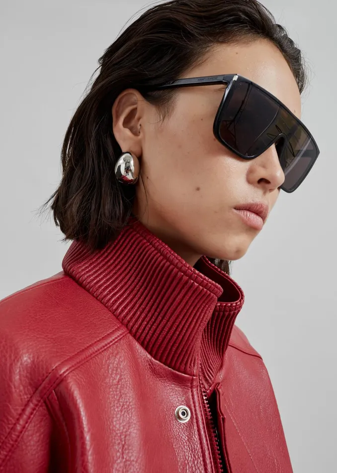 The Frankie Shop Outerwear Zion Bomber Jacket 8211 Red 8211 Women