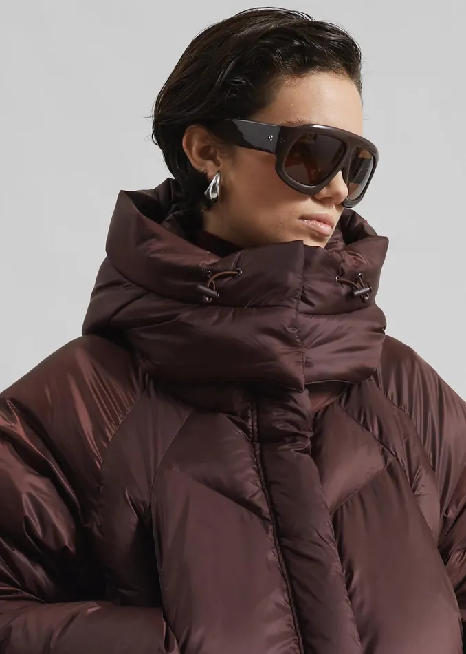 The Frankie Shop Port Tanger Mari Sunglasses 8211 Alkakaw AcetateTobacco 8211 MenWomen