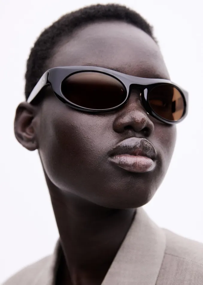 The Frankie Shop Port Tanger Touba Sunglasses 8211 Black AcetateTobacco Lens 8211 MenWomen The Frankie Shop Port Tanger Touba Sunglasses 8211 Black AcetateTobacco Lens 8211 MenWomen
