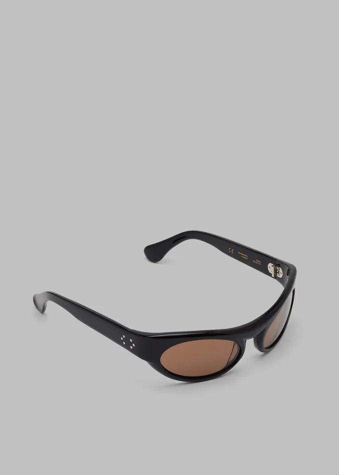 The Frankie Shop Port Tanger Touba Sunglasses 8211 Black AcetateTobacco Lens 8211 MenWomen