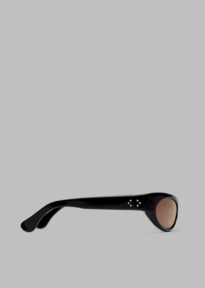 The Frankie Shop Port Tanger Touba Sunglasses 8211 Black AcetateTobacco Lens 8211 MenWomen