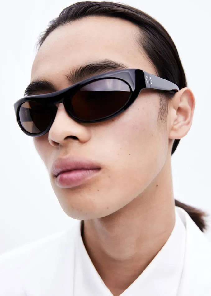 The Frankie Shop Port Tanger Touba Sunglasses 8211 Black AcetateTobacco Lens 8211 MenWomen