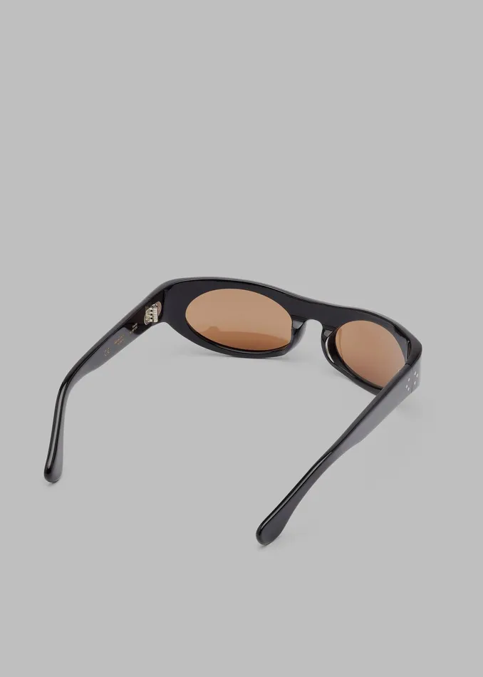 The Frankie Shop Port Tanger Touba Sunglasses 8211 Black AcetateTobacco Lens 8211 MenWomen