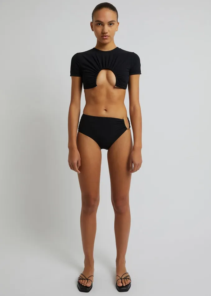 The Frankie Shop Swimwear Christopher Esber U Prong Tee 8211 Black 8211 Women