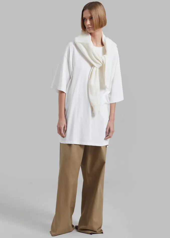 The Frankie Shop Tops Avak Oversized Tee 8211 White 8211 Women