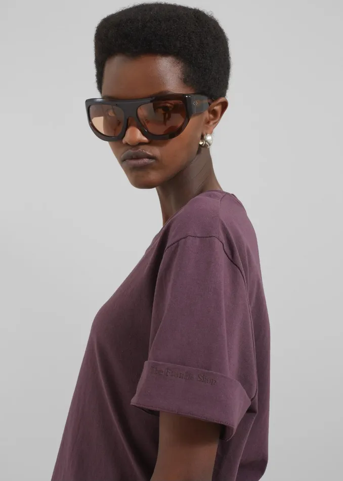 The Frankie Shop Tops Cece TShirt 8211 Burgundy 8211 Women