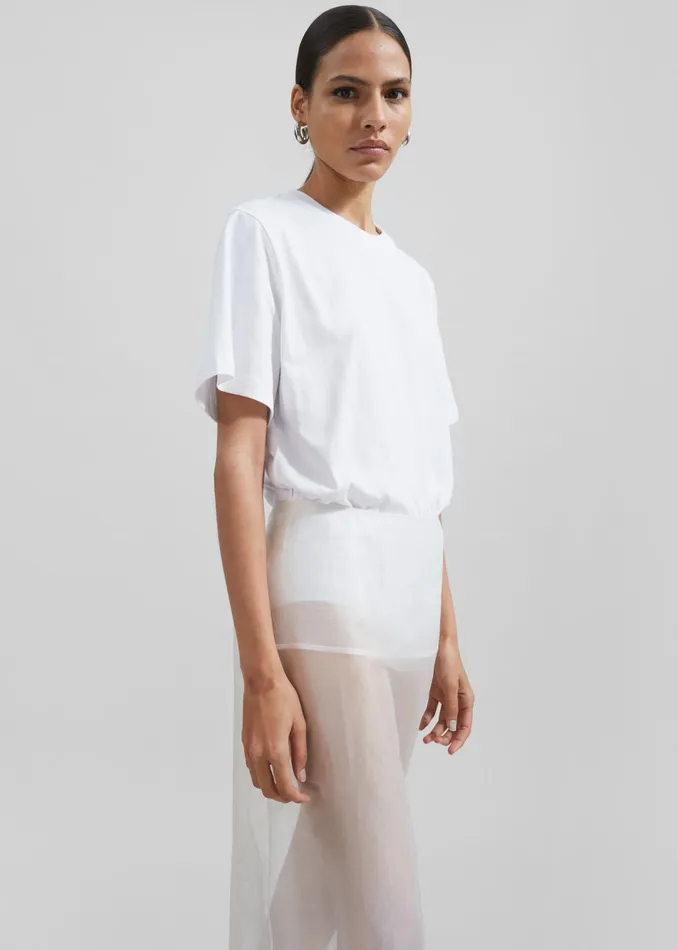 The Frankie Shop Tops Coperni TShirt Bodysuit 8211 White 8211 Women