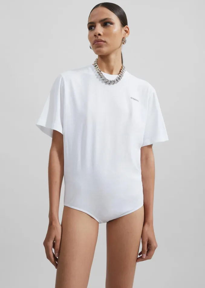 The Frankie Shop Tops Coperni TShirt Bodysuit 8211 White 8211 Women