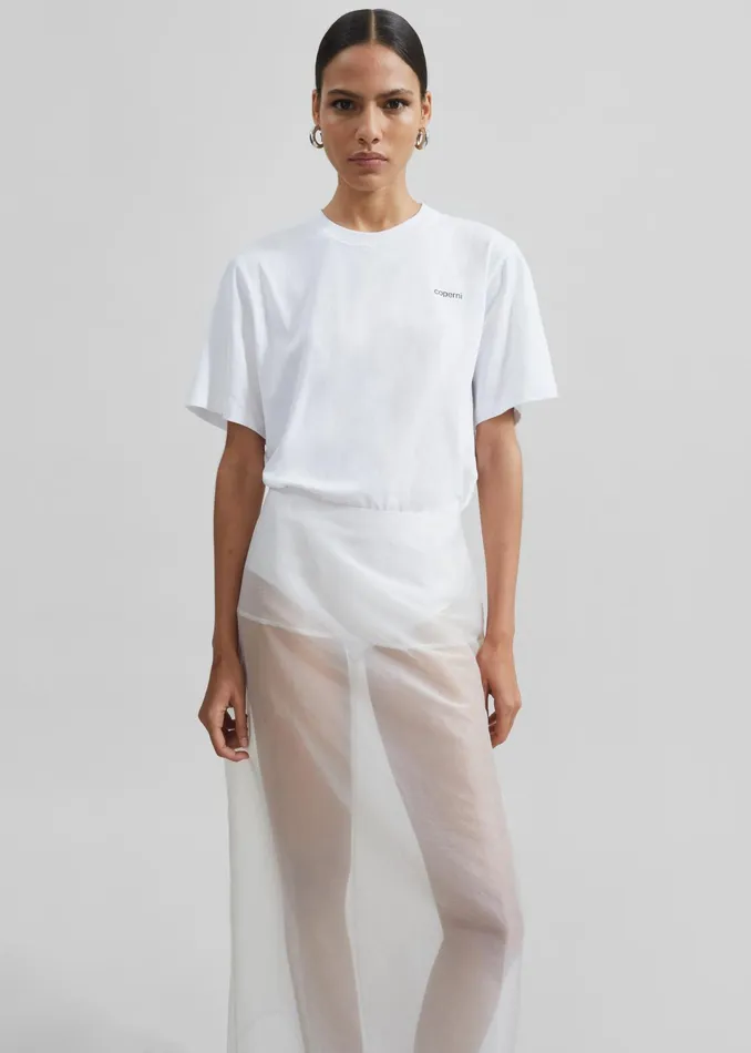The Frankie Shop Tops Coperni TShirt Bodysuit 8211 White 8211 Women