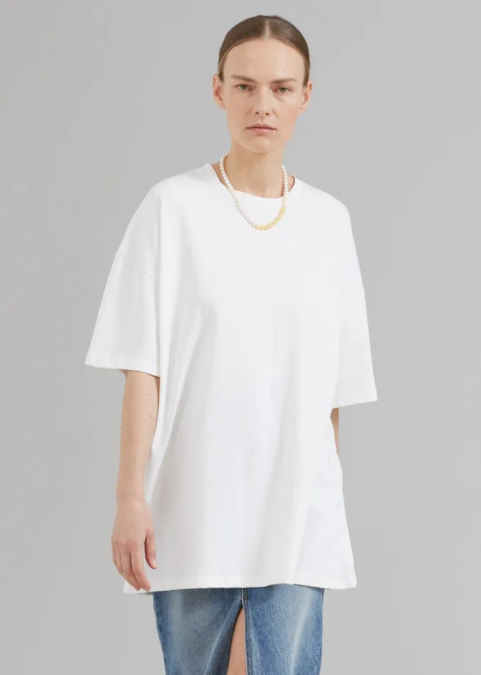 The Frankie Shop Tops Faro Boxy Tee 8211 White 8211 MenWomen