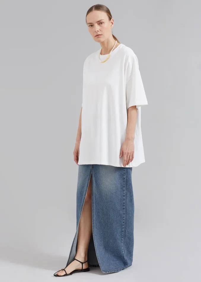 The Frankie Shop Tops Faro Boxy Tee 8211 White 8211 MenWomen