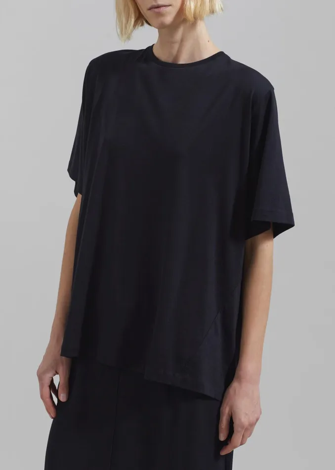 The Frankie Shop Tops Harper Soft Organic TShirt 8211 Black 8211 Women
