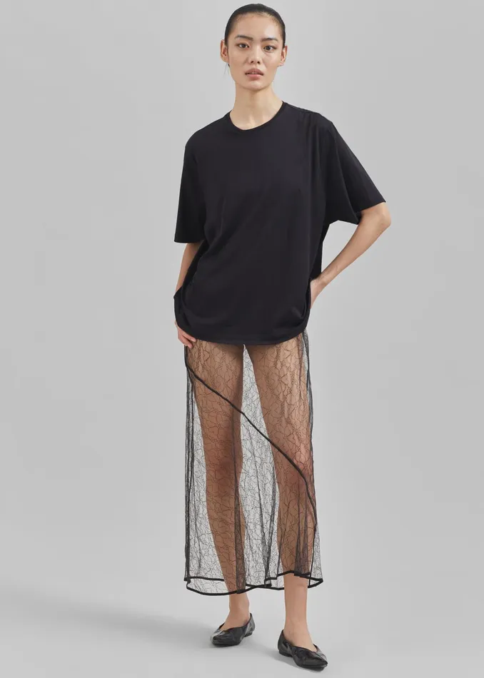 The Frankie Shop Tops Harper Soft Organic TShirt 8211 Black 8211 Women