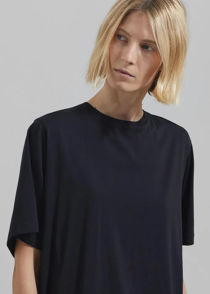 The Frankie Shop Tops Harper Soft Organic TShirt 8211 Black 8211 Women
