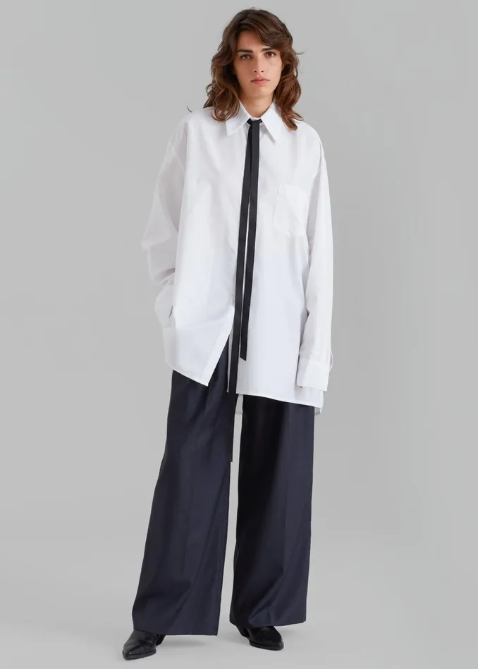 The Frankie Shop Tops Jany TieNeck Shirt 8211 White 8211 Women