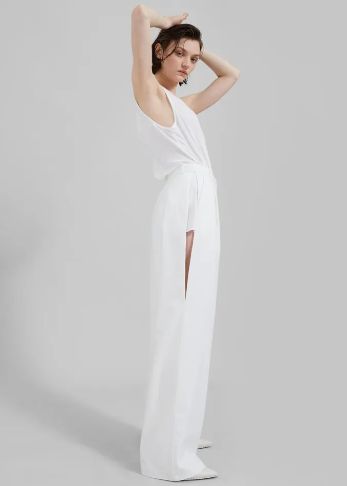 The Frankie Shop Tops Josie Scoop Neck Tank Top 8211 White 8211 Women