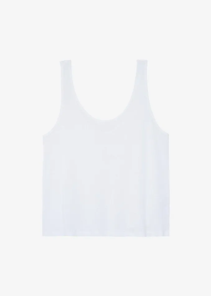 The Frankie Shop Tops Josie Scoop Neck Tank Top 8211 White 8211 Women