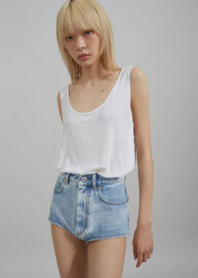 The Frankie Shop Tops Josie Scoop Neck Tank Top 8211 White 8211 Women