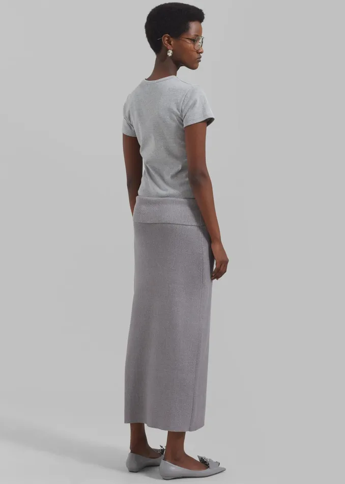 The Frankie Shop Tops Kellen Baby Tee 8211 Grey 8211 Women