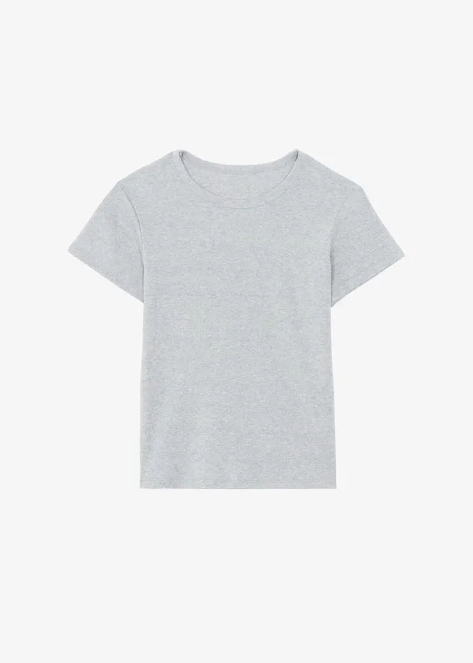 The Frankie Shop Tops Kellen Baby Tee 8211 Grey 8211 Women