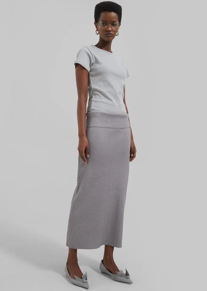 The Frankie Shop Tops Kellen Baby Tee 8211 Grey 8211 Women