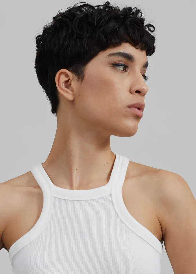 The Frankie Shop Tops Omi Halter Tank Top 8211 White 8211 Women