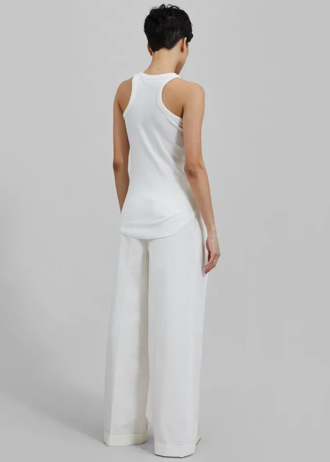 The Frankie Shop Tops Omi Halter Tank Top 8211 White 8211 Women