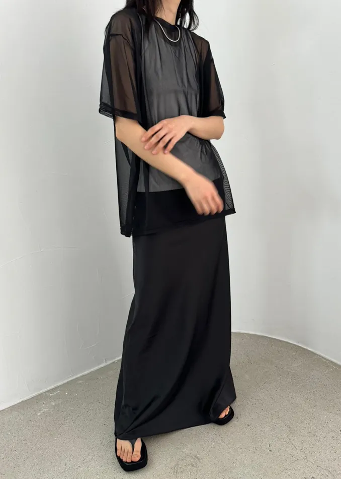 The Frankie Shop Tops Ramy Mesh Tee 8211 Black 8211 Women