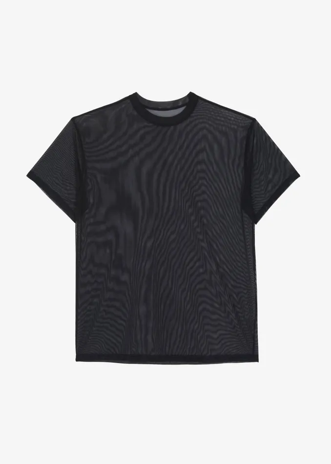 The Frankie Shop Tops Ramy Mesh Tee 8211 Black 8211 Women