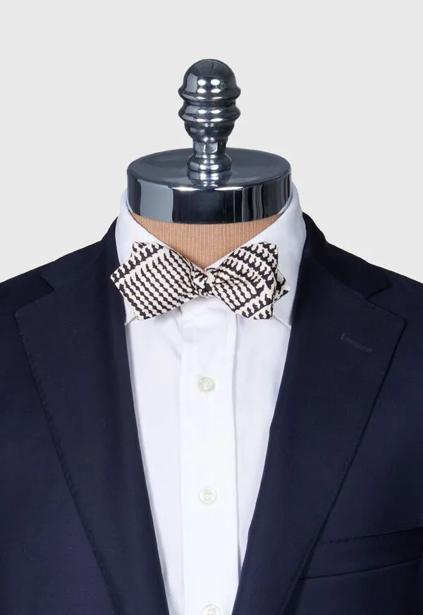 Ties Mens Printed Silk Glen Plaid Bow Tie BlackWhite Paulstuart Ties Mens Printed Silk Glen Plaid Bow Tie BlackWhite Paulstuart